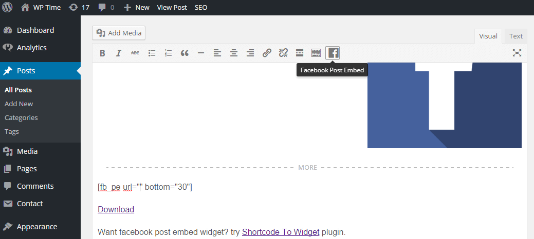 facebook post embed plugin for wordpress