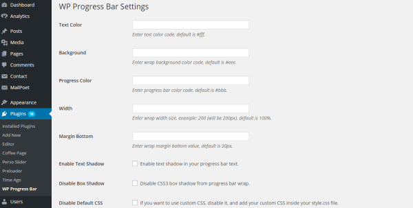 Progress Bar Plugin For WordPress - WPTime