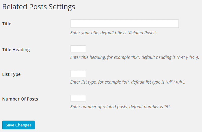 wordpress related post options